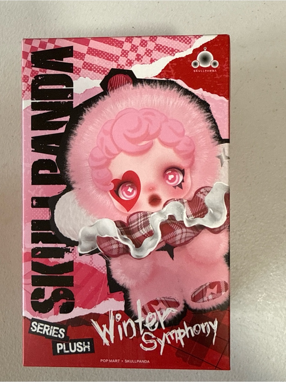 Skullpanda Winter Symphony Pink Plush Doll by Pop Mart